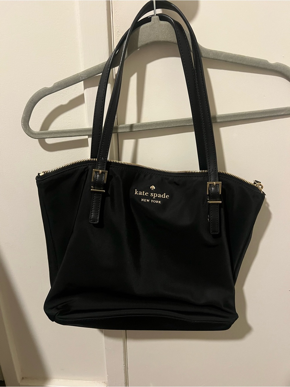 kate spade Black Tote with Gold Logo